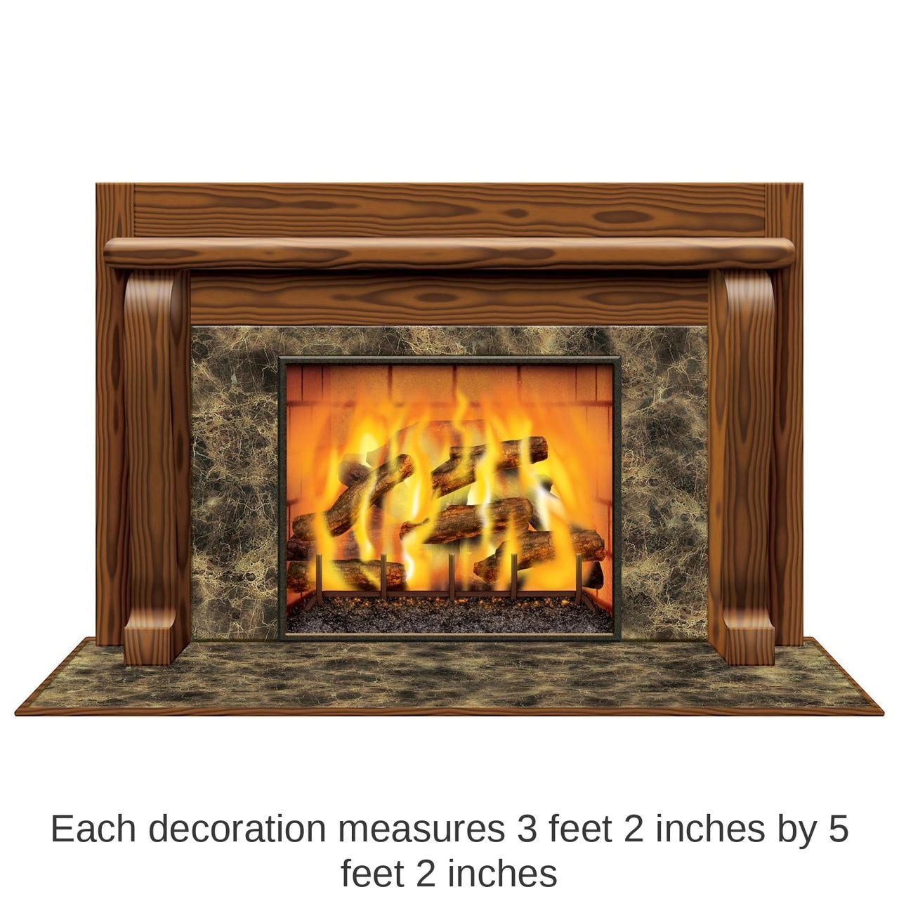 6 Pack Bulk Christmas Fireplace Insta-View Decoration