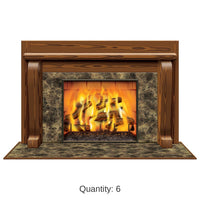 6 Pack Bulk Christmas Fireplace Insta-View Decoration