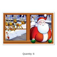 6 Pack Bulk Christmas Santa Insta-View Decoration