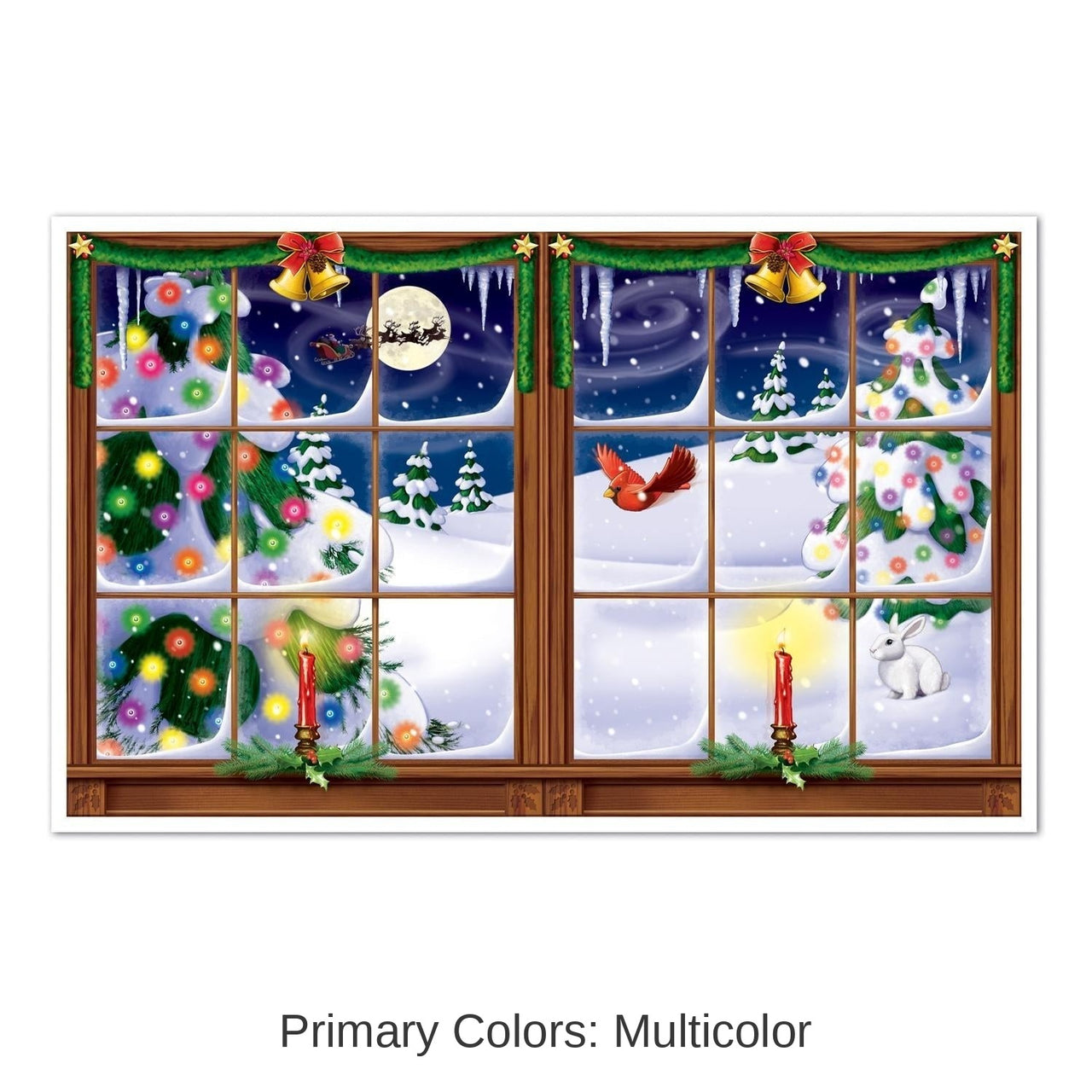 6 Pack Bulk Snowy Christmas Insta-View Decoration