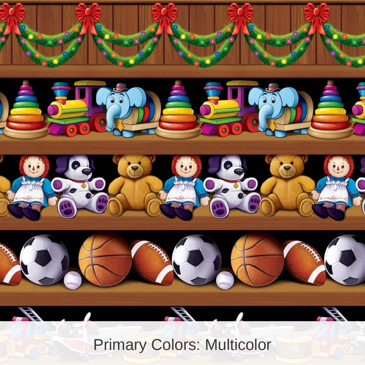 6 Pack Bulk Christmas Santa's Workshop Backdrop