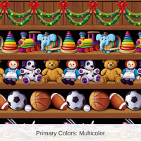 6 Pack Bulk Christmas Santa's Workshop Backdrop