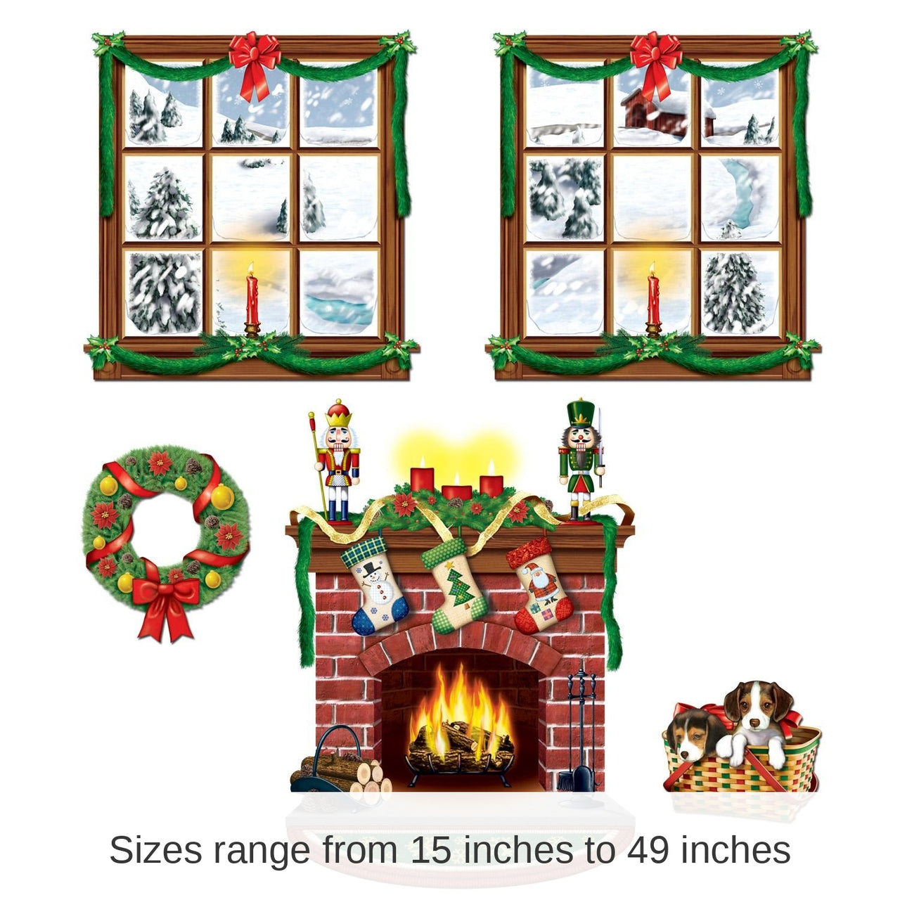 60 Piece Bulk Indoor Christmas Decor Props