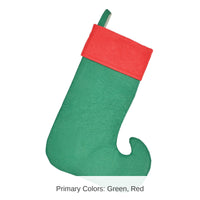 12 Pack Bulk Christmas Felt Elf Stocking