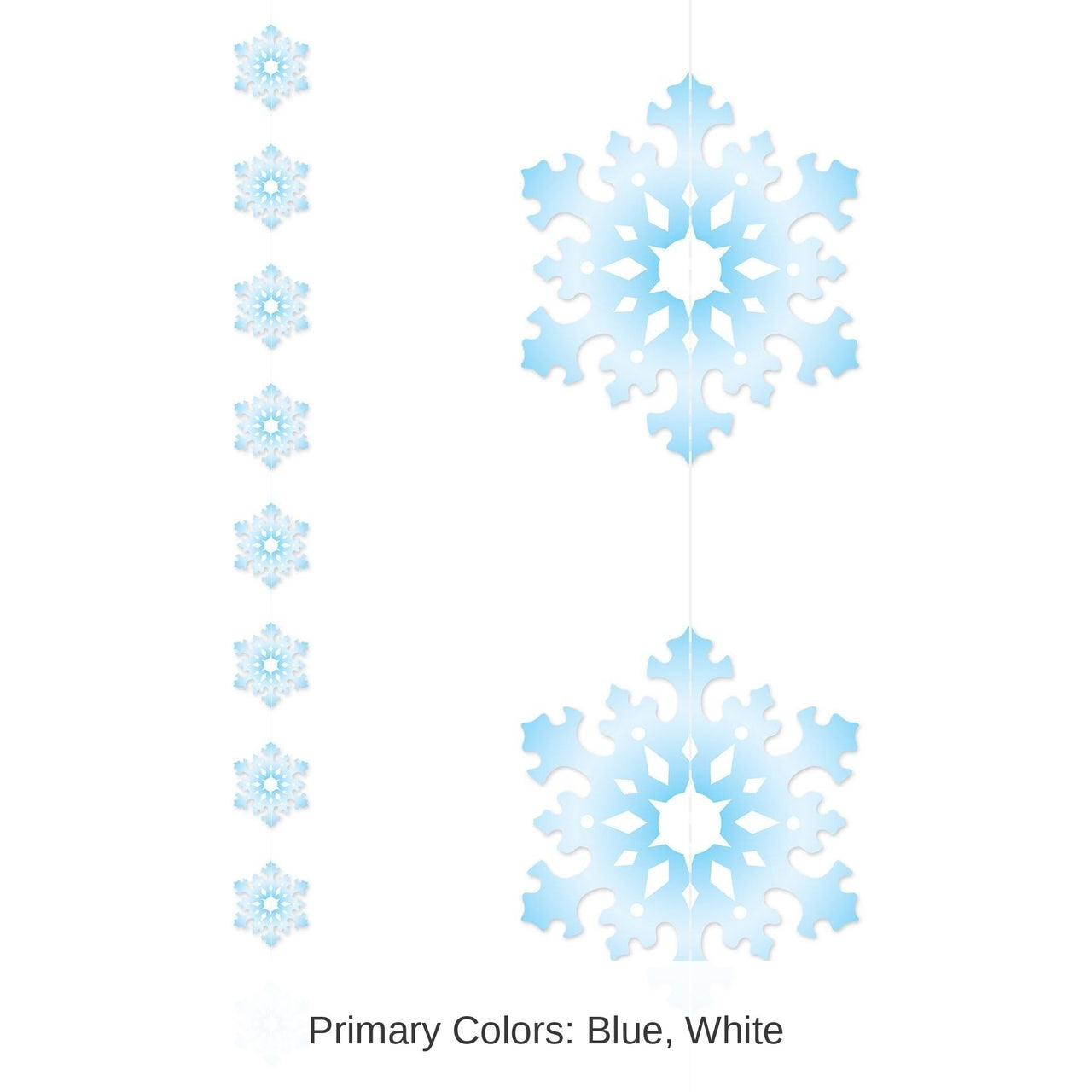 60 Piece Bulk Snowflake Stringers