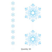 60 Piece Bulk Snowflake Stringers