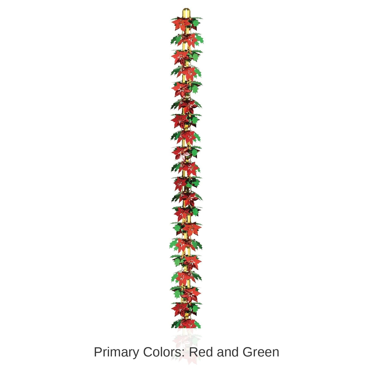 12 Pack Bulk Christmas Poinsettia/Holly Garland/Column