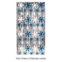 6 Pack Bulk Christmas Snowflake 1-Ply Gleam 'N Curtain