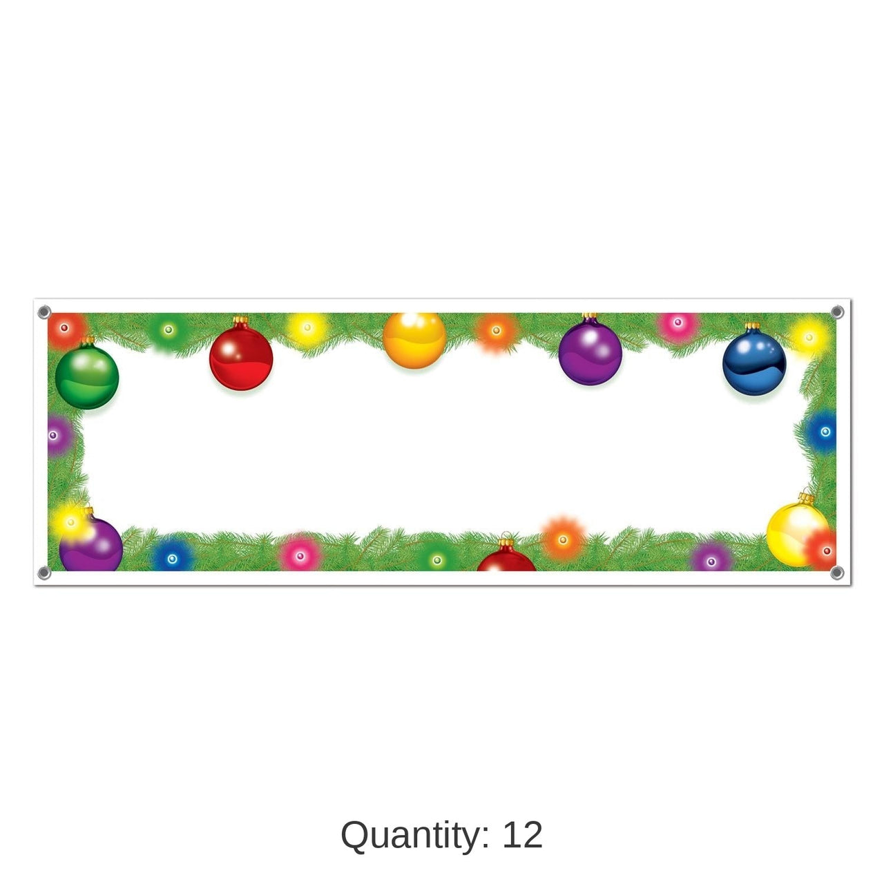 12 Pack Bulk Christmas Holiday Sign Banner
