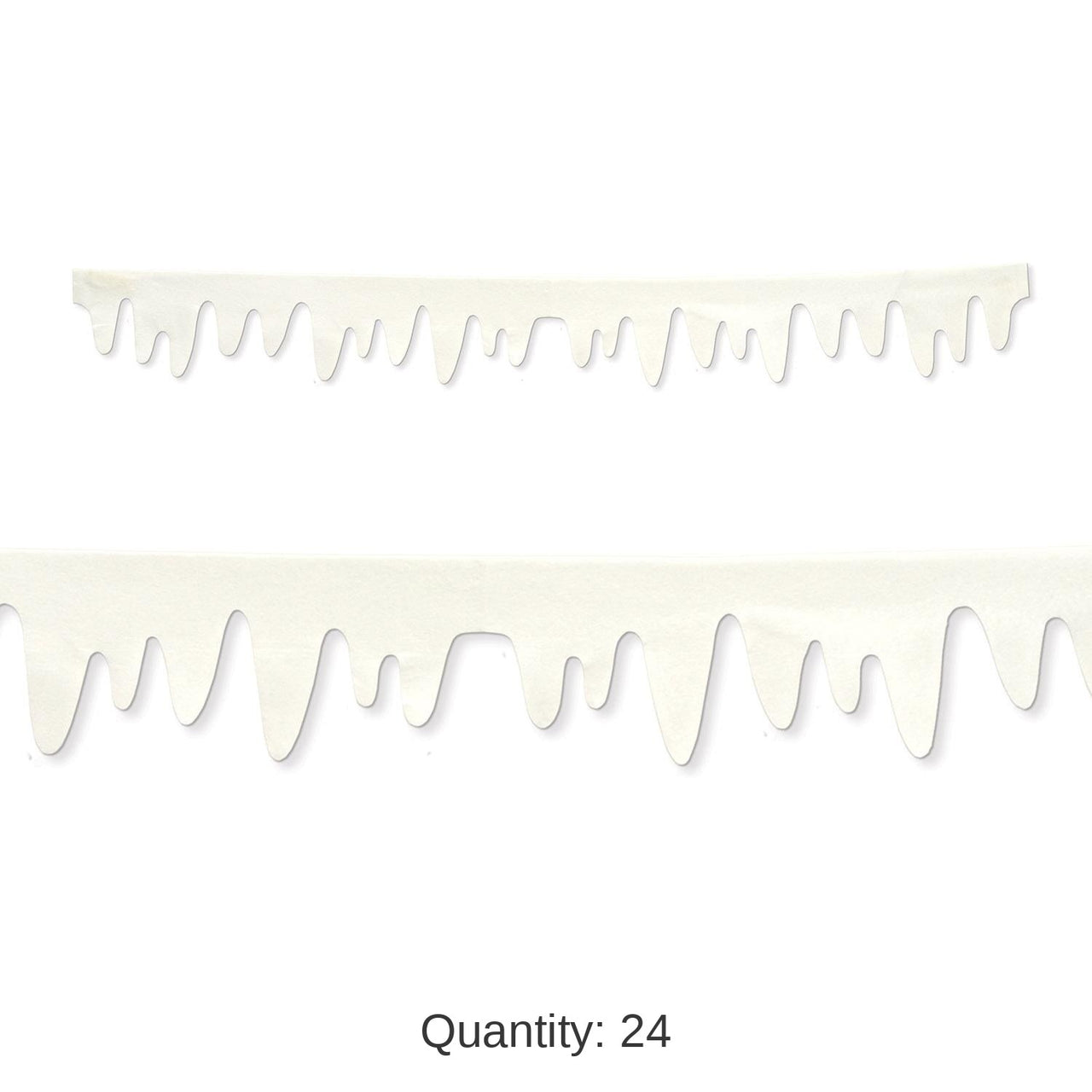 24 Piece Bulk Christmas Fabric Icicle Decorations