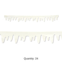 24 Piece Bulk Christmas Fabric Icicle Decorations