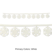 24 Pack Bulk Christmas Fabric Snowflake Garlands