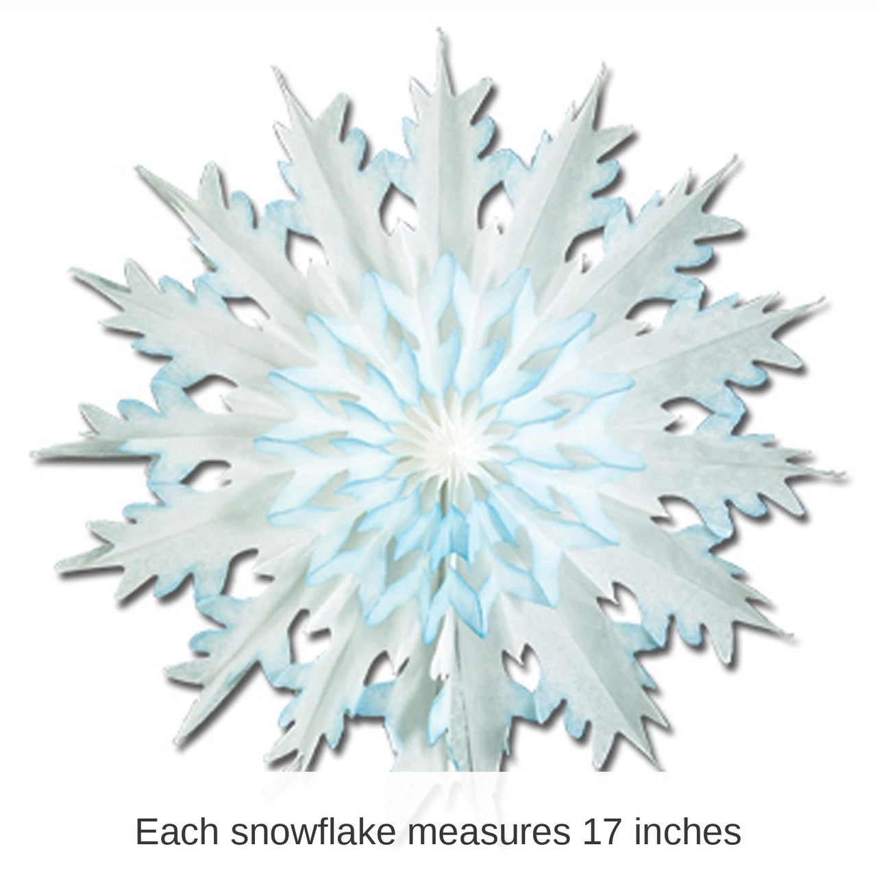 12 Piece Bulk Christmas Dip-Dyed Snowflake