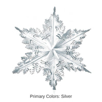 12 Piece Bulk Christmas Metallic Winter Snowflake - silver