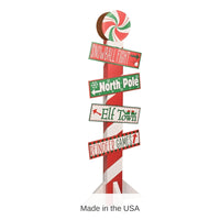 4 Pack Bulk Christmas 3-D North Pole Directional Post Prop