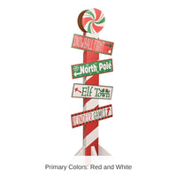 4 Pack Bulk Christmas 3-D North Pole Directional Post Prop