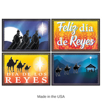 48 Pack Bulk Christmas Foil Three Kings Day Cutouts
