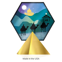 12 Pack Bulk Christmas 3-D Foil Three Kings Day Centerpiece