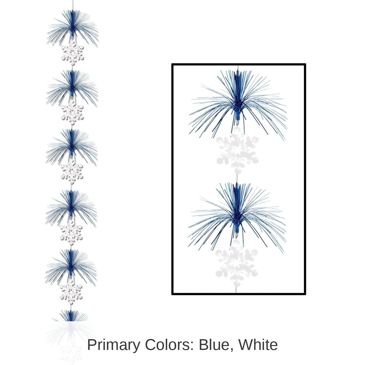 12 Pack Bulk Christmas Snowflake Firework Stringer