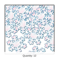 12 Pack Bulk Christmas Confetti Snowflakes opalescent (1 Oz per Pack)