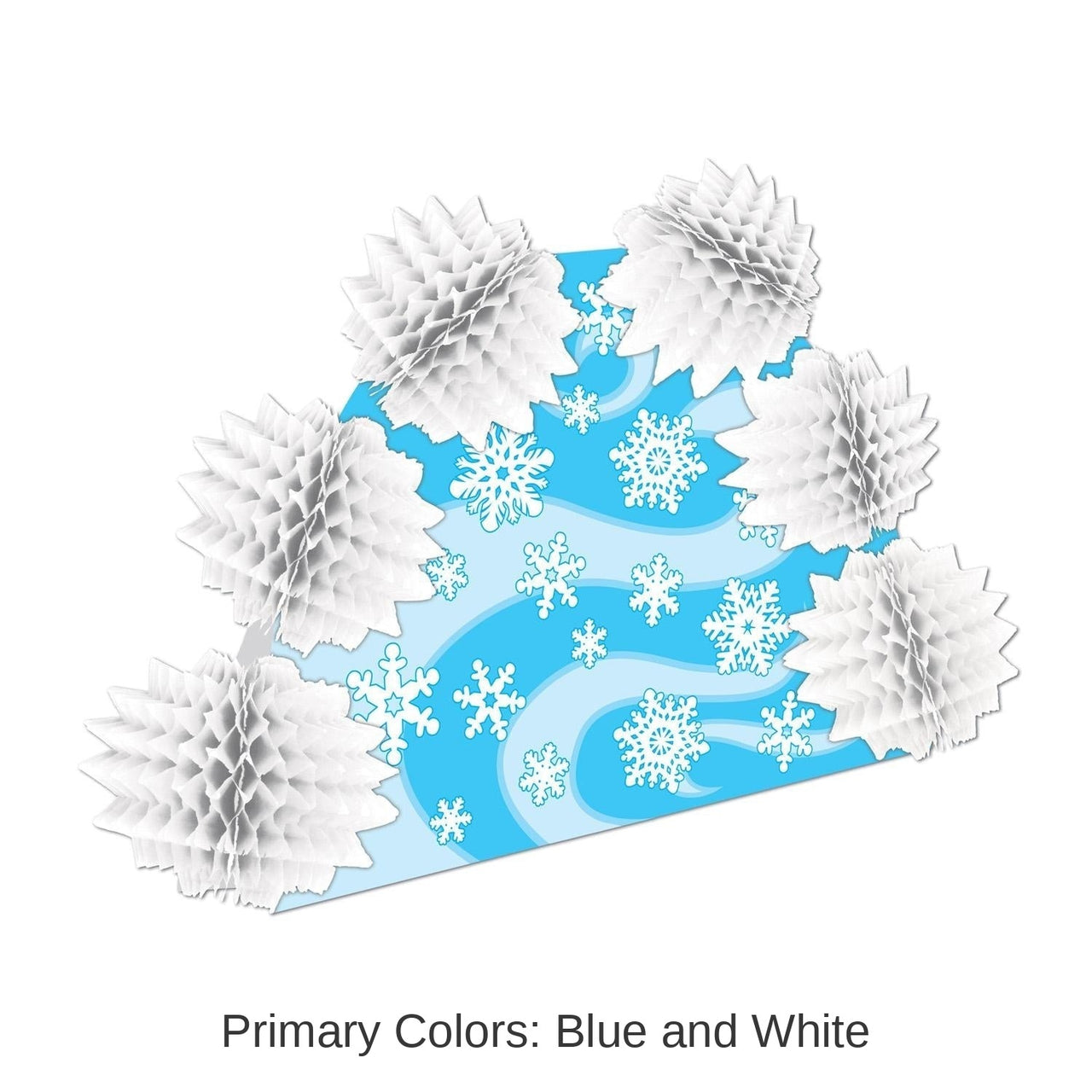 12 Pack Bulk Christmas Snowflake 2-Sided Centerpiece
