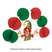 12 Pack Bulk Christmas Elf 2-Sided Centerpiece