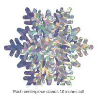 12 Pack Bulk Christmas 3-D Prismatic Snowflake Centerpiece