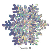 12 Pack Bulk Christmas 3-D Prismatic Snowflake Centerpiece
