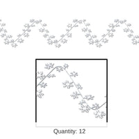 12 Pack Bulk Christmas Gleam 'N Flex Snowflake Garland