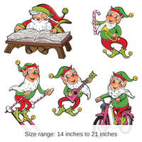 60 Piece Bulk Vintage Christmas Santa/Elves Cutouts