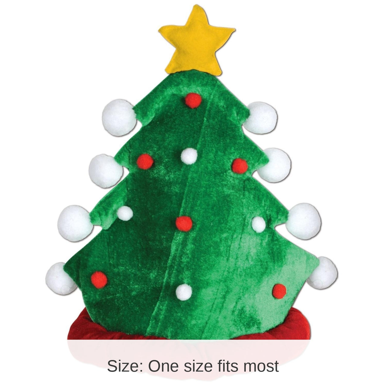 12 Pack Bulk Plush Christmas Tree Hat