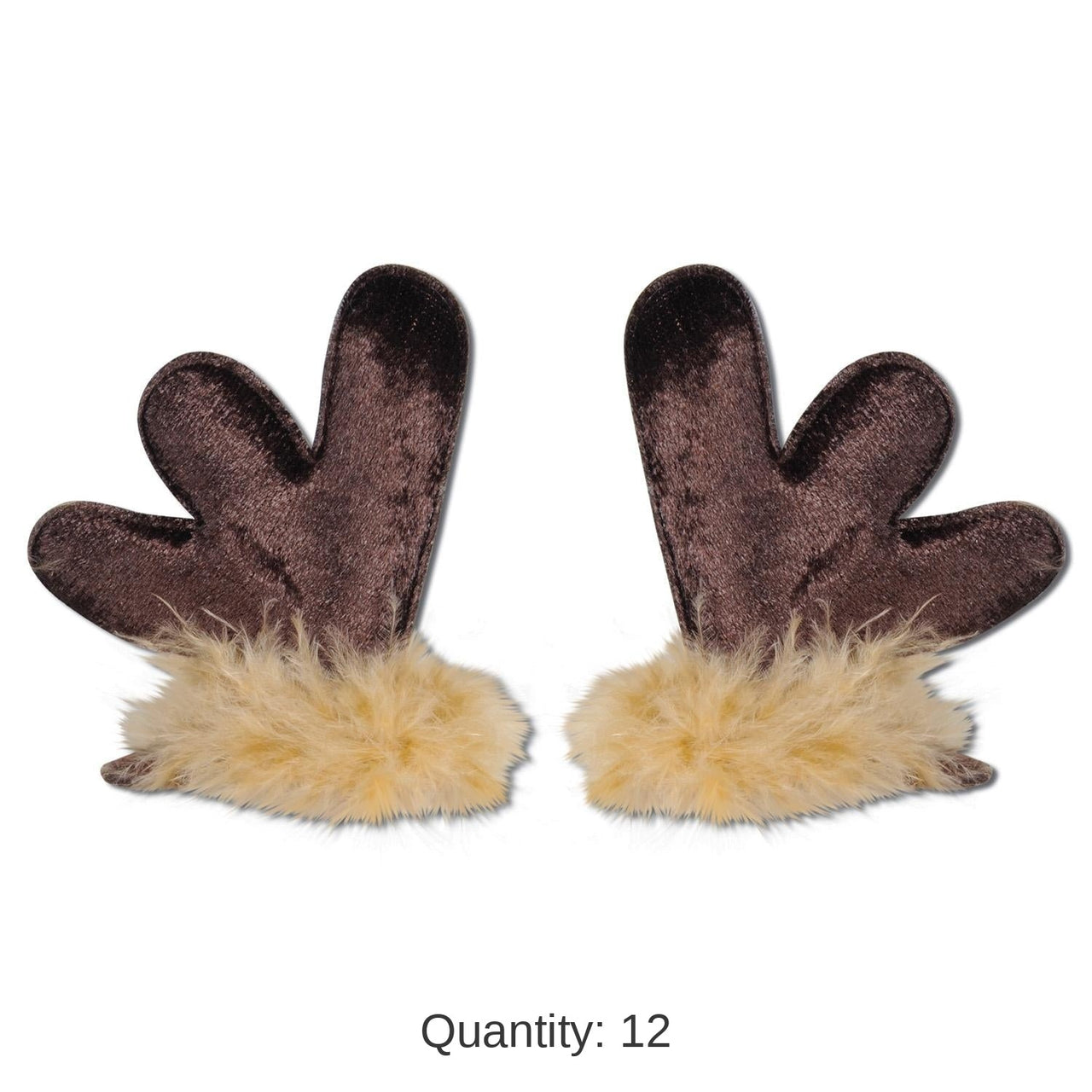 12 Pack Bulk Christmas Antler Hair Clips