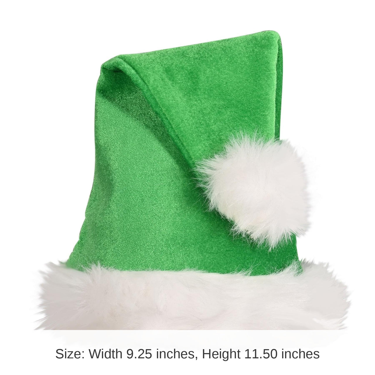 12 Pack Bulk Christmas Santa Hat - Green