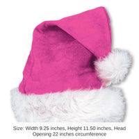 12 Pack Bulk Christmas Santa Hat - cerise