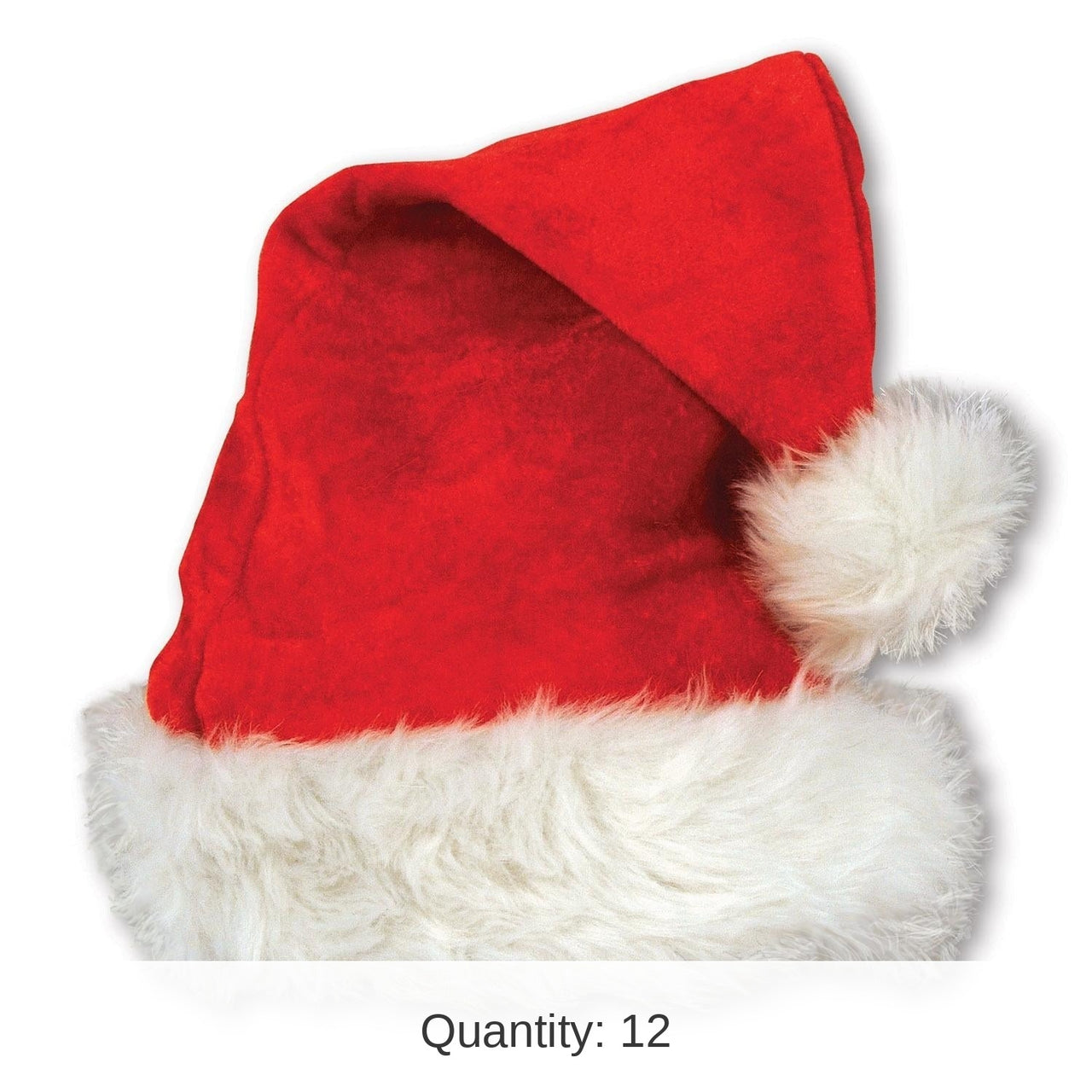 12 Pack Bulk Christmas Santa Hat - red