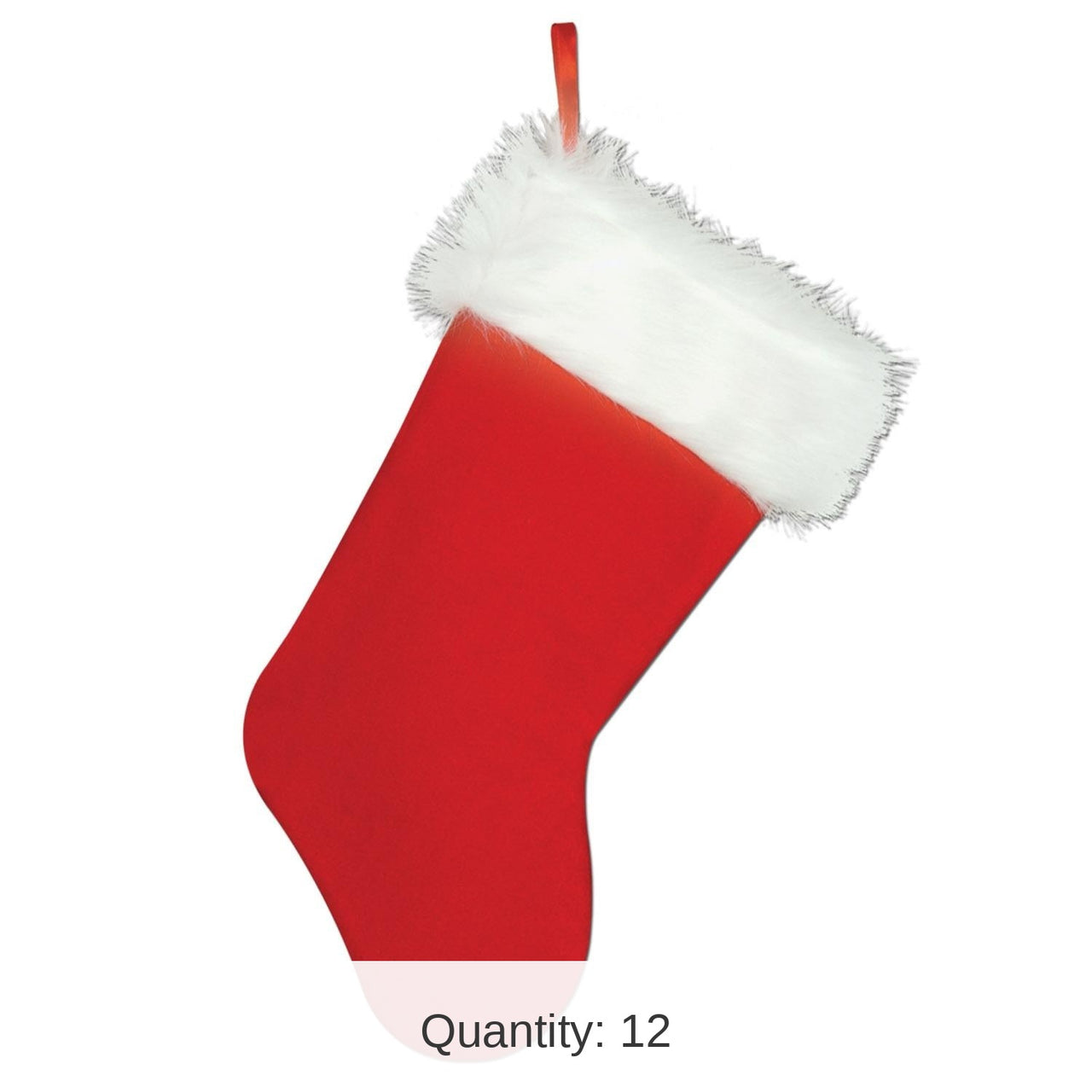 12 Pack Bulk Plush Christmas Stocking