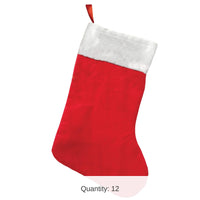 12 Pack Bulk Felt Christmas Stocking