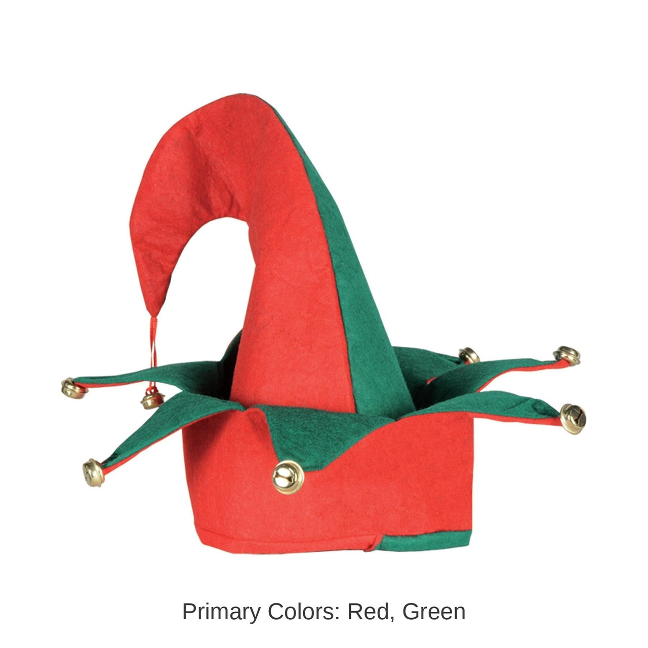 12 Pack Bulk Christmas Felt Elf Hat with Bells