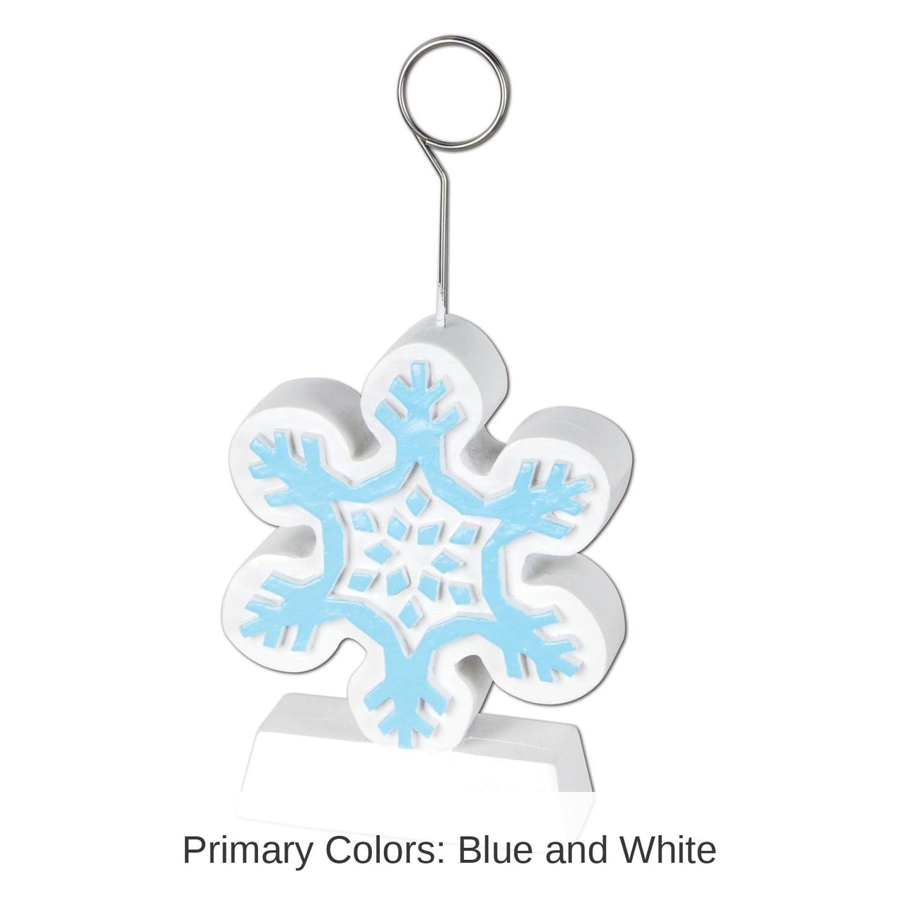 6 Pack Bulk Christmas Snowflake Photo/Balloon Holder