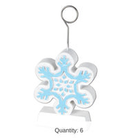 6 Pack Bulk Christmas Snowflake Photo/Balloon Holder