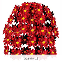12 Pack Bulk Christmas Poinsettia Cascade