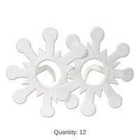 12 Pack Bulk Christmas Glittered Snowflake Glasses