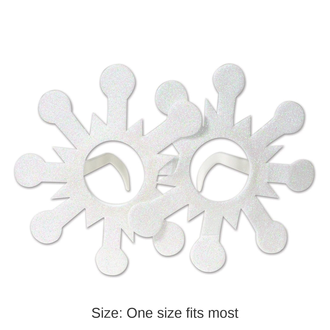 12 Pack Bulk Christmas Glittered Snowflake Glasses
