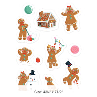12 Packs Bulk Gingerbread Stickers 4/Pack
