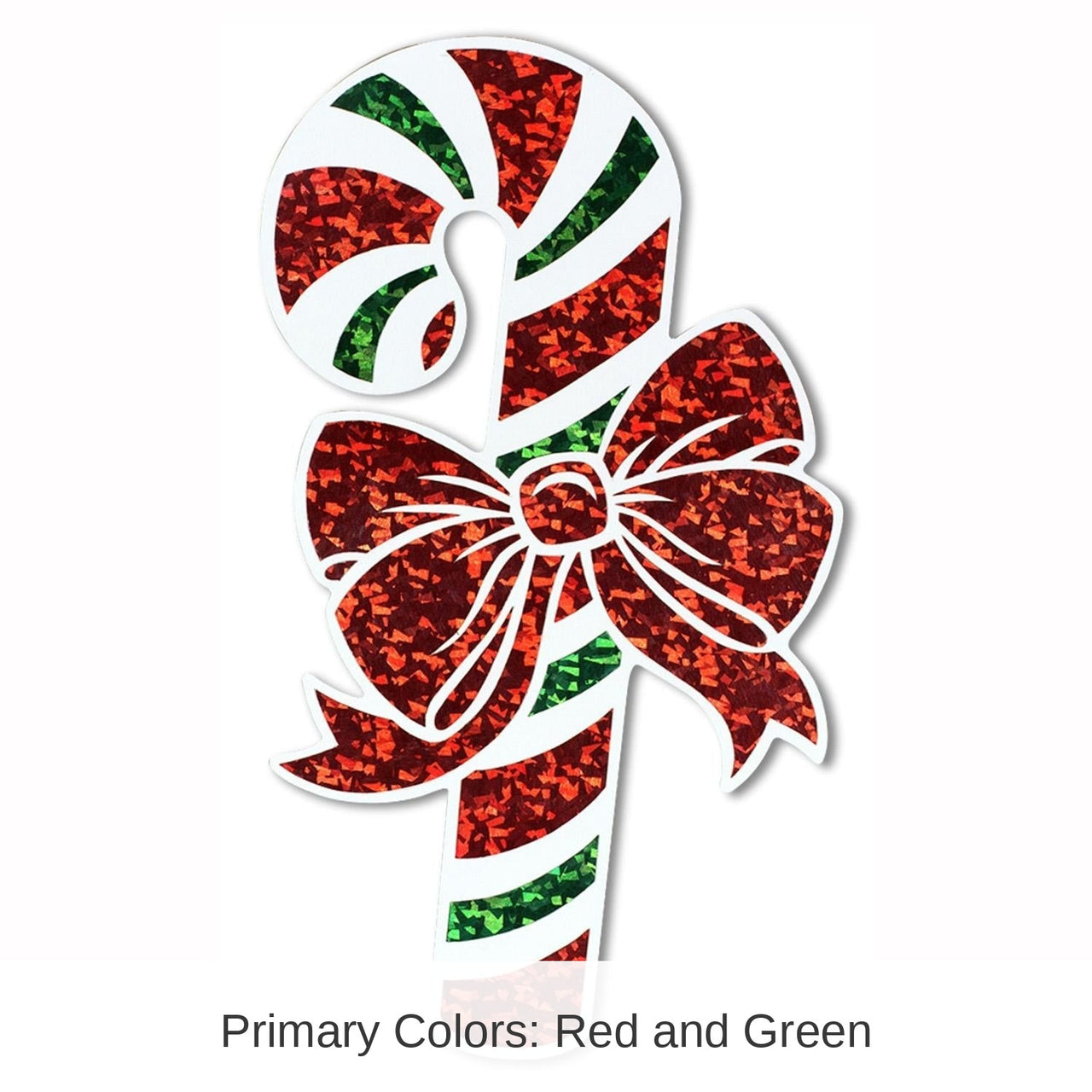 12 Pack Bulk Christmas Prismatic Candy Cane Cutout