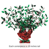 12 Pack Bulk Christmas Holly/Berry Centerpiece