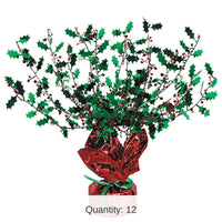 12 Pack Bulk Christmas Holly/Berry Centerpiece
