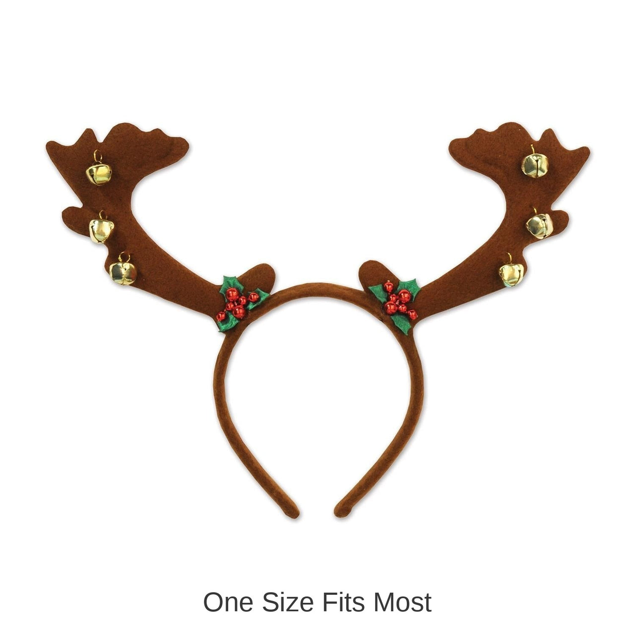 12 Pack Bulk Christmas Reindeer Antlers with Bells