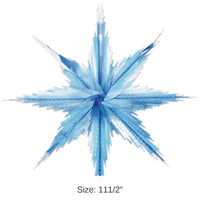 24 Piece Bulk Christmas 2-Tone Metallic Snowflakes - blue/silver