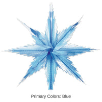 24 Piece Bulk Christmas 2-Tone Metallic Snowflakes - blue/silver